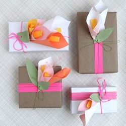 包裝盒裝飾紙花的制作教程