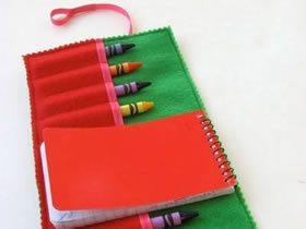 怎么做蠟筆筆袋圖解 手工布藝兒童筆袋制作