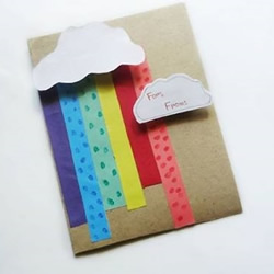 雨后見彩虹 漂亮勵志彩虹賀卡的制作方法