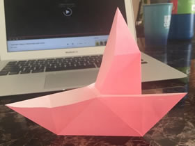 怎么簡單折紙小帆船的折法圖解教程