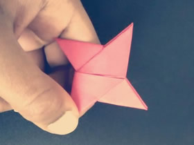 怎么折紙四角忍者之星飛鏢的折法步驟圖