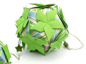 怎么折紙球體和立方體花球的折法過程圖解