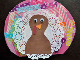 感恩節怎么做火雞貼畫的手工制作方法