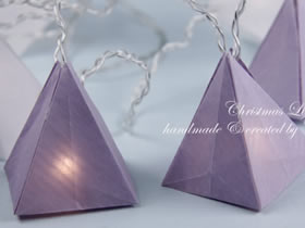 三角形燈罩的折紙方法圖解