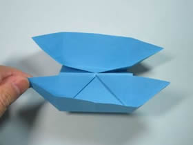 簡單雙體船折紙方法圖解