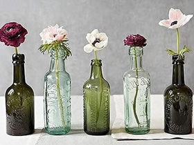 怎么用玻璃酒瓶做花瓶的方法圖片