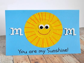 怎么用蛋糕紙做母親節太陽卡片的方法圖解