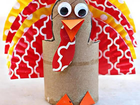 怎么用卷紙芯做感恩節火雞的方法圖解