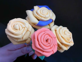 怎么用海綿紙做玫瑰花的方法圖解