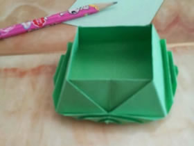 怎么簡單折紙可愛收納盒的折法圖解