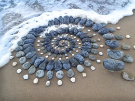 怎么做沙灘石頭拼畫作品圖案大全