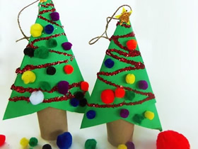怎么做卷紙芯圣誕樹
